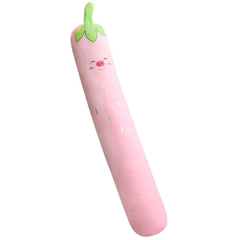HKM-376339 Cartoon Strawberry Long Pillow Stuffed with Ppcotton Plush