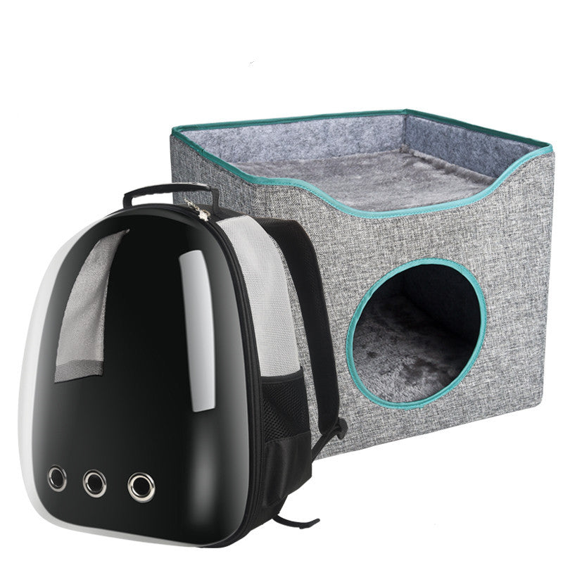 HKM-376339 Large Enclosed Double-Layer Pet Nest for All Seasons, Removable and Washable for Deep Sleep
