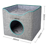 HKM-376339 Large Enclosed Double-Layer Pet Nest for All Seasons, Removable and Washable for Deep Sleep