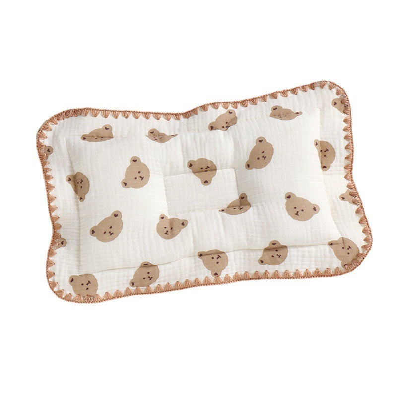 HKM-376531 Universal Cotton Styling Pillow - Cute Bear, Grapefruit & Tiger Designs - Breathable & Chic
