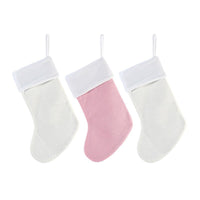 HKM-376659 Christmas Fox Wool Gift Stockings - White, Red & Golden Variants, Cozy Cloth Material