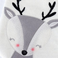 HKM-376659 Christmas Fox Wool Gift Stockings - White, Red & Golden Variants, Cozy Cloth Material