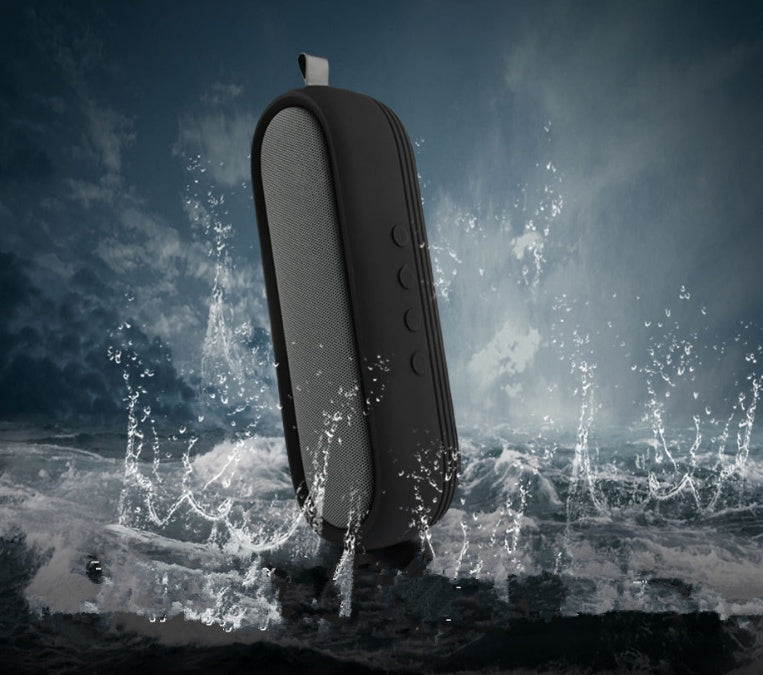 HKM-376915 Portable Waterproof Bluetooth Speaker with Dual 5W Audio, 8-Hour Playtime, and Built-In Mic