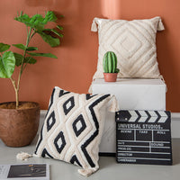 HKM-376979 Stylish Embroidered Cushion Pillowcase for Living Room - 45x45cm, Available in Various Designs