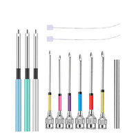 HKM-377043 DIY Embroidery Needle Set with Wooden Handle and Threaders - Includes 6 Poke Needles
