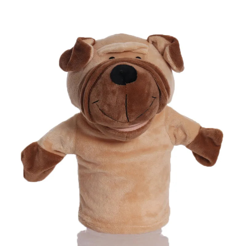 HKM-377043 Kawaii Soft Plush Animal Finger Puppets for Kids - Lion, Elephant, Monkey, Giraffe, Tiger, Bunny, 25-120cm