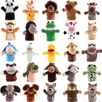 HKM-377043 Kawaii Soft Plush Animal Finger Puppets for Kids - Lion, Elephant, Monkey, Giraffe, Tiger, Bunny, 25-120cm