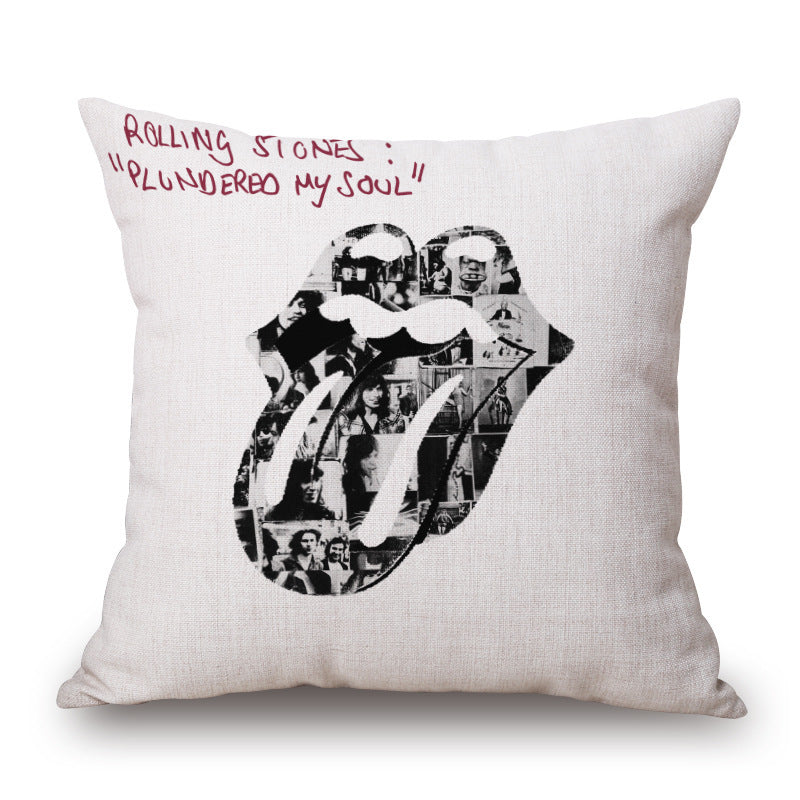 HKM-377107 Linen Cartoon Print Pillowcase - Soft and Comfortable Cushion Cover
