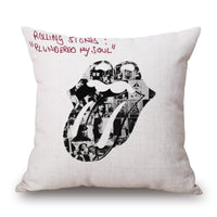 HKM-377107 Linen Cartoon Print Pillowcase - Soft and Comfortable Cushion Cover