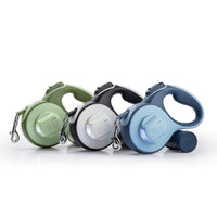 HKM-377171 Automatic Retractable Dog Leash with Garbage Bag Dispenser – Multiple Sizes Available