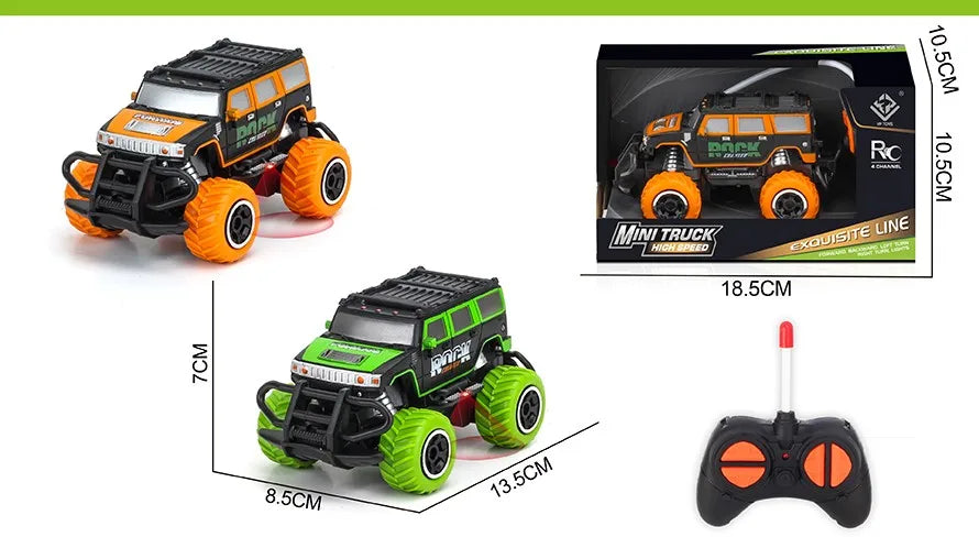 HKM-377171 Mini Graffiti Off-Road Climbing RC Car - 1/43 Scale Electric Racing Toy for Kids