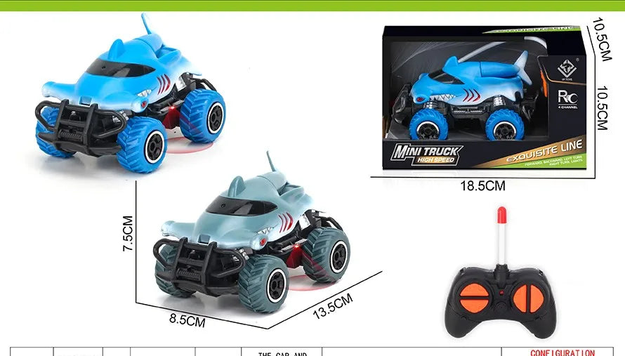 HKM-377171 Mini Graffiti Off-Road Climbing RC Car - 1/43 Scale Electric Racing Toy for Kids
