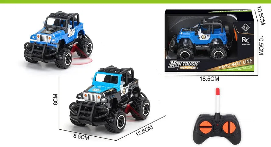 HKM-377171 Mini Graffiti Off-Road Climbing RC Car - 1/43 Scale Electric Racing Toy for Kids