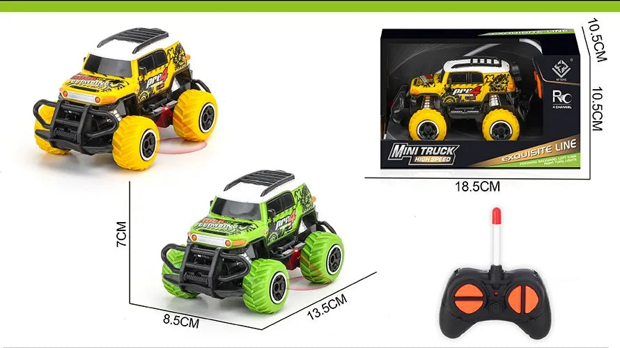 HKM-377171 Mini Graffiti Off-Road Climbing RC Car - 1/43 Scale Electric Racing Toy for Kids