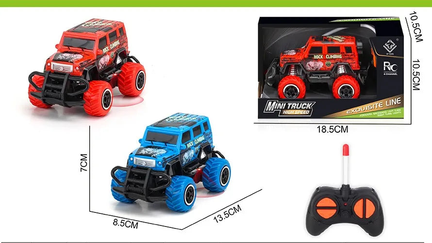 HKM-377171 Mini Graffiti Off-Road Climbing RC Car - 1/43 Scale Electric Racing Toy for Kids