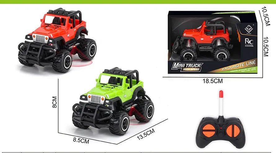 HKM-377171 Mini Graffiti Off-Road Climbing RC Car - 1/43 Scale Electric Racing Toy for Kids