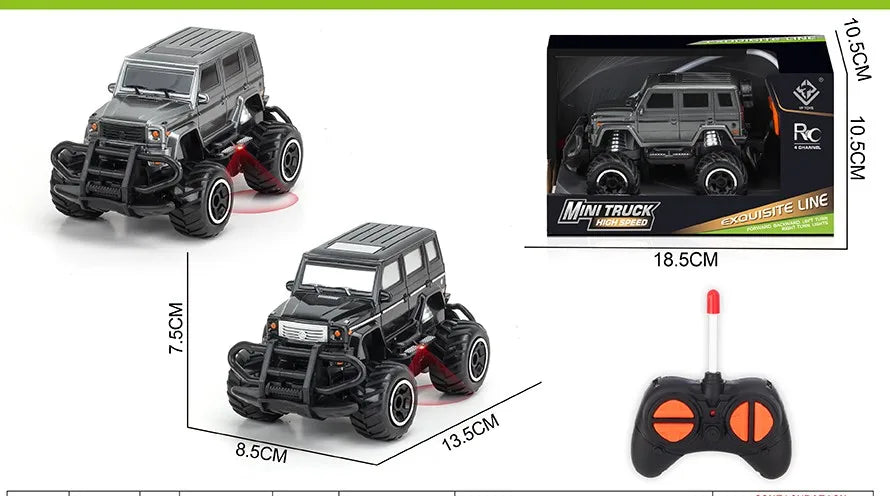HKM-377171 Mini Graffiti Off-Road Climbing RC Car - 1/43 Scale Electric Racing Toy for Kids