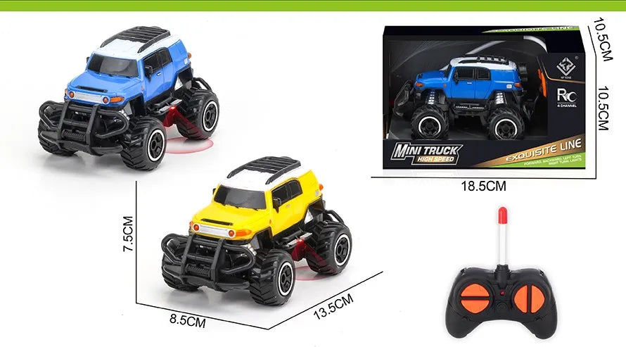 HKM-377171 Mini Graffiti Off-Road Climbing RC Car - 1/43 Scale Electric Racing Toy for Kids