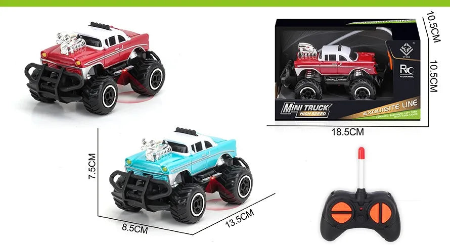 HKM-377171 Mini Graffiti Off-Road Climbing RC Car - 1/43 Scale Electric Racing Toy for Kids