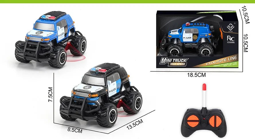 HKM-377171 Mini Graffiti Off-Road Climbing RC Car - 1/43 Scale Electric Racing Toy for Kids