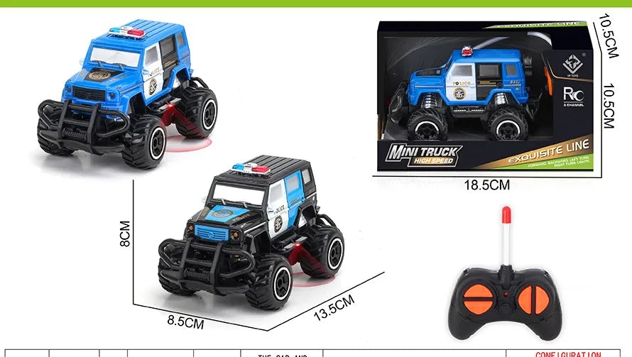 HKM-377171 Mini Graffiti Off-Road Climbing RC Car - 1/43 Scale Electric Racing Toy for Kids