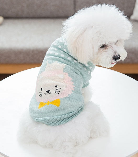 HKM-377235 Wool Dog Sweater in Vibrant Colors - Sizes XS to XXL Available