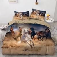 HKM-377363 3D Digital Printing Polyester Bedding Set with Quilt Cover and Pillowcases