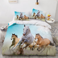 HKM-377363 3D Digital Printing Polyester Bedding Set with Quilt Cover and Pillowcases