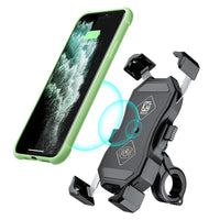 HKM-377427 Wireless USB Charging Mobile Phone Holder - Qi 15W Fast Charge, Semi-Automatic Clamp, Compatible with 4-7 Inch Devices, Black