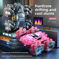 HKM-377619 Remote Control Double-Sided 2.4G Stunt Car with Lights and 360-Degree Rotation for Indoor and Outdoor Fun