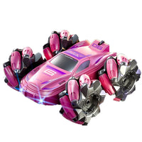 HKM-377619 Remote Control Double-Sided 2.4G Stunt Car with Lights and 360-Degree Rotation for Indoor and Outdoor Fun