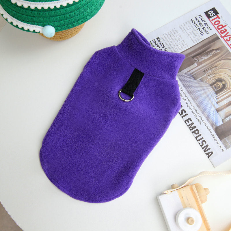 HKM-377875 Casual Two-Legged Warm Dog Clothes in Pink, Brown, Green, Purple - Sizes S to 2XL
