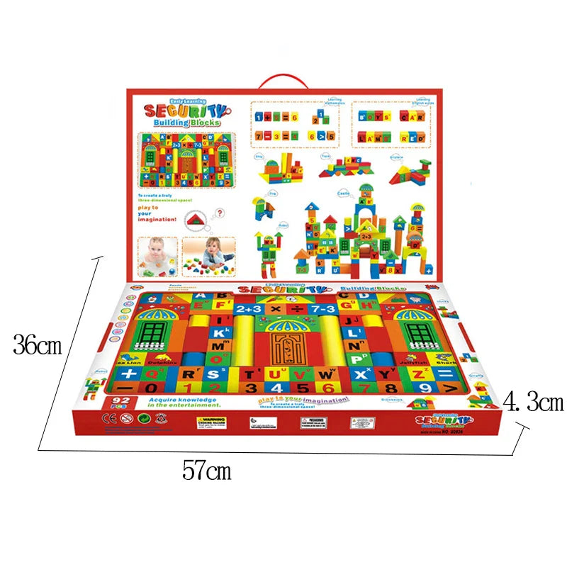 HKM-377939 EVA Foam Building Blocks Set for Kids - 92-Piece Creative Indoor Educational Toy