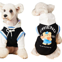 HKM-377939 Stylish Contrast Color Pet Sweater - Cotton Fabric, Available in Black, Blue, Green, Sizes S to XXL