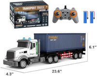 HKM-378003 Remote Control 1:12 Scale Semi Truck with Lights and Music - 9 Channels, Ready-to-Go