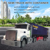 HKM-378003 Remote Control 1:12 Scale Semi Truck with Lights and Music - 9 Channels, Ready-to-Go