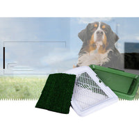 HKM-378131 Indoor Plastic Pet Cushion Toilet, 47.5x34.5x6.5cm, Compartment Design for Easy Cleaning
