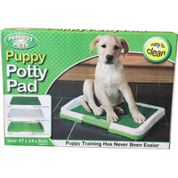 HKM-378131 Indoor Plastic Pet Cushion Toilet, 47.5x34.5x6.5cm, Compartment Design for Easy Cleaning