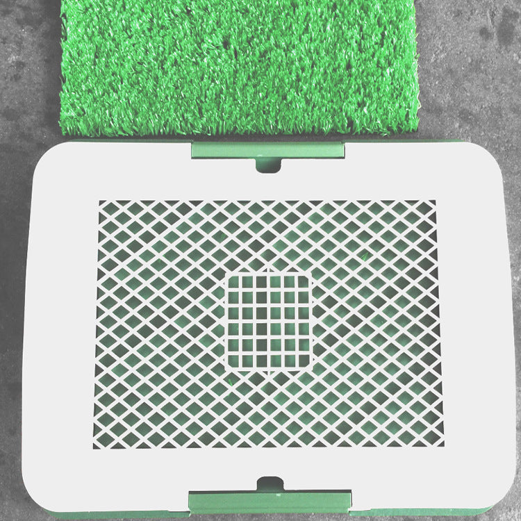 HKM-378131 Indoor Plastic Pet Cushion Toilet, 47.5x34.5x6.5cm, Compartment Design for Easy Cleaning