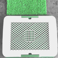HKM-378131 Indoor Plastic Pet Cushion Toilet, 47.5x34.5x6.5cm, Compartment Design for Easy Cleaning