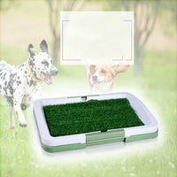 HKM-378131 Indoor Plastic Pet Cushion Toilet, 47.5x34.5x6.5cm, Compartment Design for Easy Cleaning