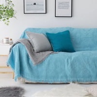 HKM-378195 Linen European Style Sofa Cover in Various Sizes for Living Room Decor