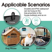 HKM-378195 Portable Ultrasonic Dog Bark Control Device with Adjustable Frequencies and Waterproof Design