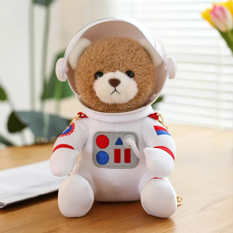 KTX-378195 Space Bear Plush Toy - Astronaut Stuffed Doll for Kids and Adults - Soft Plush Pillow Toy - 30cm