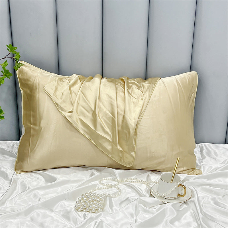HKM-378323 Double-Sided Ice Silk Pillowcase - Soft Rayon and Polyester Blend, 48x74cm