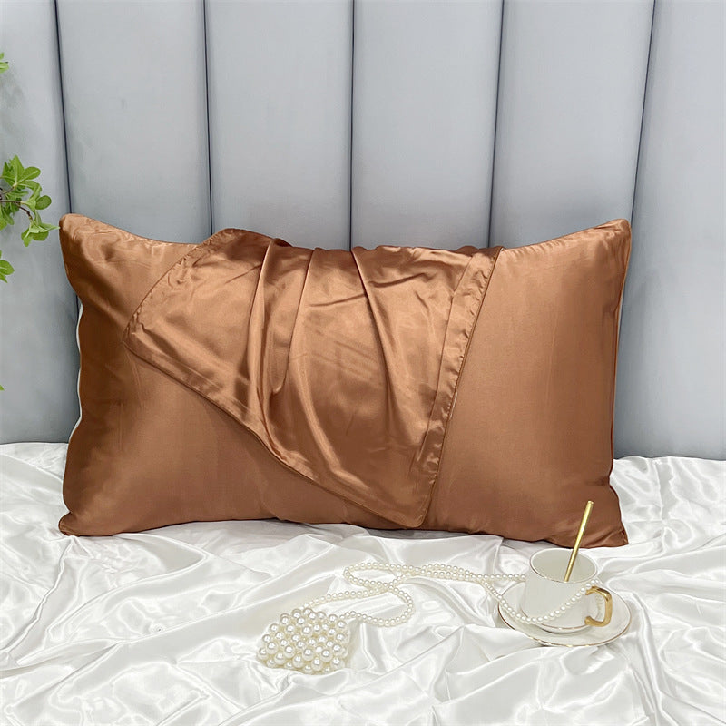 HKM-378323 Double-Sided Ice Silk Pillowcase - Soft Rayon and Polyester Blend, 48x74cm