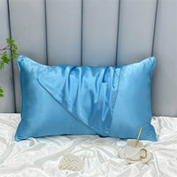HKM-378323 Double-Sided Ice Silk Pillowcase - Soft Rayon and Polyester Blend, 48x74cm