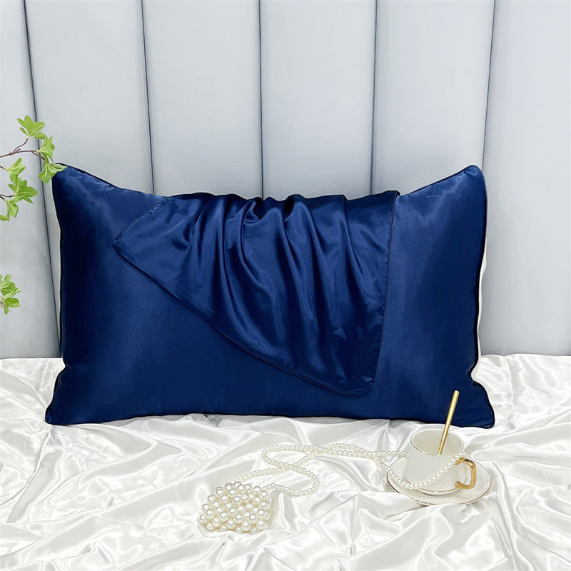 HKM-378323 Double-Sided Ice Silk Pillowcase - Soft Rayon and Polyester Blend, 48x74cm