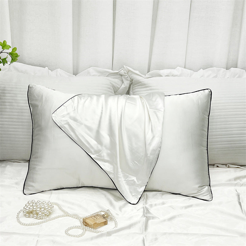 HKM-378323 Double-Sided Ice Silk Pillowcase - Soft Rayon and Polyester Blend, 48x74cm