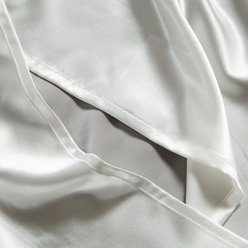 HKM-378323 Double-Sided Ice Silk Pillowcase - Soft Rayon and Polyester Blend, 48x74cm